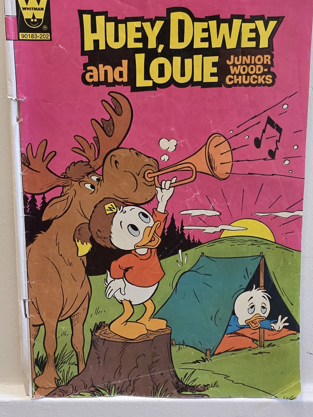 DC Comics Huey, Dewey and Louie Vintage Cover - Pink, Yellow, Green, Brown, Blue